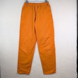 Aca Joe Pants Men's 34-35 Cotton Relaxed Orange Pockets Drawstring Vintage